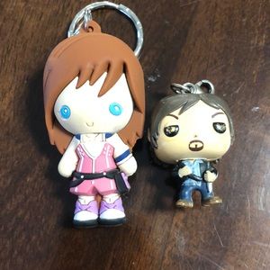 Funko Daryl Dixon and Kingdom Hearts Keychains
